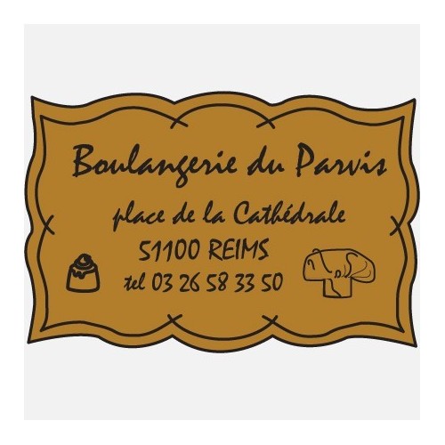 Etiquette boutique papier or personnalisée 40X25